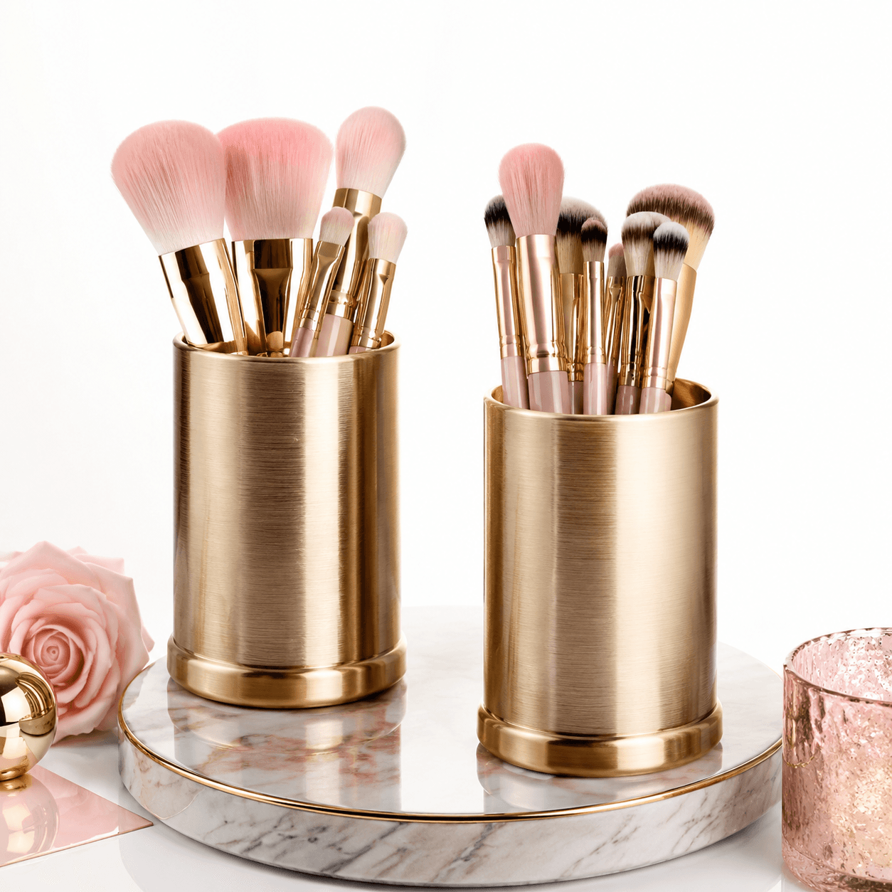 Brush Holder & Organizer Cup (×2)